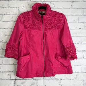 Luii Pink Ruffled Rouched Jacket